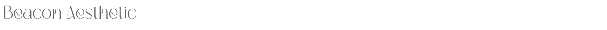Sample characters Beacon Aesthetic Font